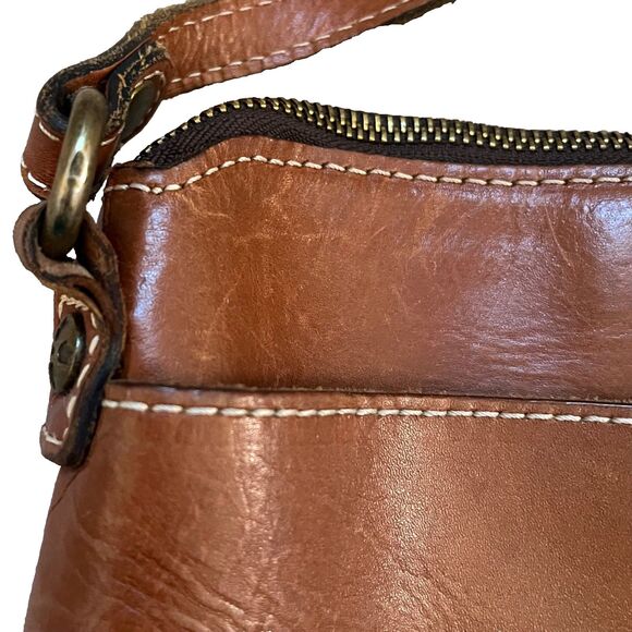 Patricia Nash Avellino Brown Leather Crossbody Bag - Picture 8 of 11